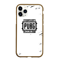 Чехол iPhone 11 Pro матовый Pubg текстура game, цвет: 3D-коричневый