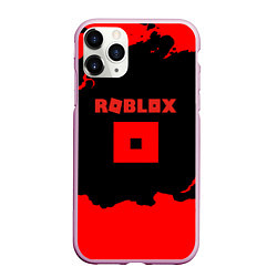 Чехол iPhone 11 Pro матовый Roblox краски красные, цвет: 3D-розовый