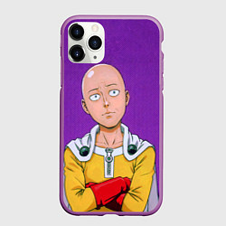 Чехол iPhone 11 Pro матовый Realistic Saitama, цвет: 3D-фиолетовый
