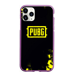 Чехол iPhone 11 Pro матовый Pubg краски абстракция, цвет: 3D-фиолетовый