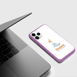 Чехол iPhone 11 Pro матовый Шаурма environment, цвет: 3D-фиолетовый — фото 2