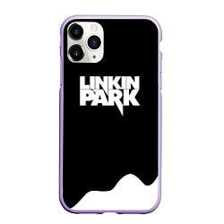 Чехол iPhone 11 Pro матовый Linkin park краска белая, цвет: 3D-светло-сиреневый