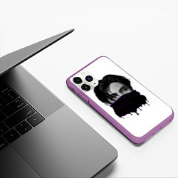 Чехол iPhone 11 Pro матовый Тэхен бтс bts kim taehyung, цвет: 3D-фиолетовый — фото 2