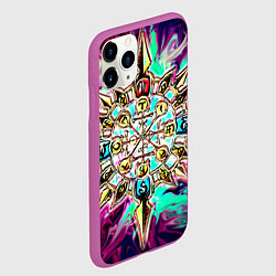 Чехол iPhone 11 Pro матовый Колесо фортуны, цвет: 3D-фиолетовый — фото 2
