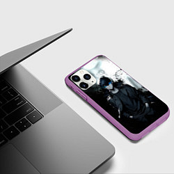 Чехол iPhone 11 Pro матовый Сон герой - Поднятие уровня в одиночку, цвет: 3D-фиолетовый — фото 2