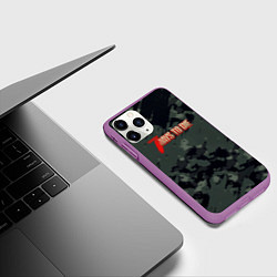 Чехол iPhone 11 Pro матовый 7 days to die милитари, цвет: 3D-фиолетовый — фото 2