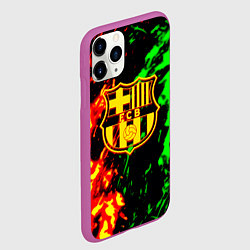 Чехол iPhone 11 Pro матовый Barcelona огненное лого, цвет: 3D-фиолетовый — фото 2