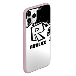 Чехол iPhone 11 Pro матовый Roblox краски белые, цвет: 3D-розовый — фото 2