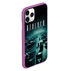 Чехол iPhone 11 Pro матовый S T A L K E R - City, цвет: 3D-фиолетовый — фото 2