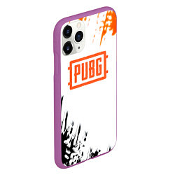 Чехол iPhone 11 Pro матовый PUBG краски гранж, цвет: 3D-фиолетовый — фото 2