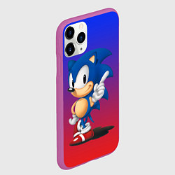 Чехол iPhone 11 Pro матовый Пресонаж Соник, цвет: 3D-фиолетовый — фото 2