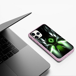 Чехол iPhone 11 Pro матовый Зеленый луч, цвет: 3D-розовый — фото 2