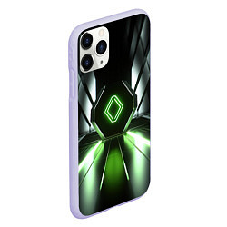 Чехол iPhone 11 Pro матовый Зеленый луч, цвет: 3D-светло-сиреневый — фото 2