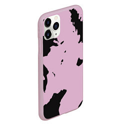 Чехол iPhone 11 Pro матовый Черный силуэт Брэд Питт, цвет: 3D-розовый — фото 2
