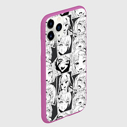 Чехол iPhone 11 Pro матовый Ahegao узор, цвет: 3D-фиолетовый — фото 2