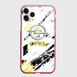 Чехол iPhone 11 Pro матовый Opel краски, цвет: 3D-малиновый