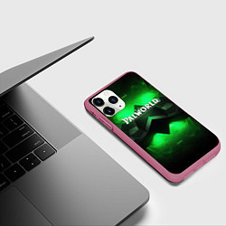Чехол iPhone 11 Pro матовый Palworld logo green dark, цвет: 3D-малиновый — фото 2