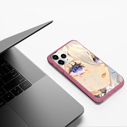 Чехол iPhone 11 Pro матовый Genshin Impact Furina cry tears, цвет: 3D-малиновый — фото 2