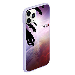 Чехол iPhone 11 Pro матовый Масс эффект вторжение, цвет: 3D-светло-сиреневый — фото 2