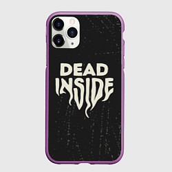 Чехол iPhone 11 Pro матовый Dead inside арт, цвет: 3D-фиолетовый