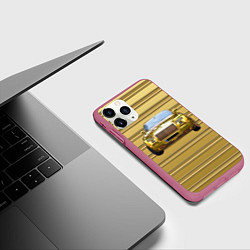 Чехол iPhone 11 Pro матовый Rolls-Royce Sweptail, цвет: 3D-малиновый — фото 2