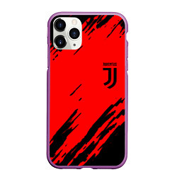 Чехол iPhone 11 Pro матовый Juventus краски спорт фк, цвет: 3D-фиолетовый