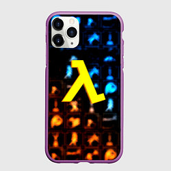 Чехол iPhone 11 Pro матовый Портал x Халва текстура, цвет: 3D-фиолетовый