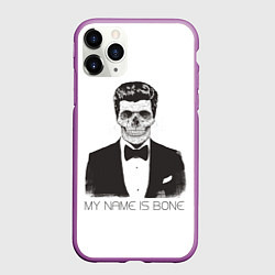 Чехол iPhone 11 Pro матовый My name is Bone, цвет: 3D-фиолетовый