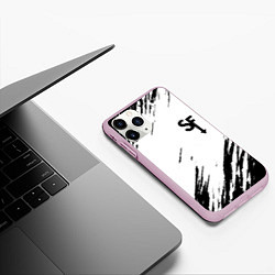 Чехол iPhone 11 Pro матовый Sally Face краски инди гейм, цвет: 3D-розовый — фото 2
