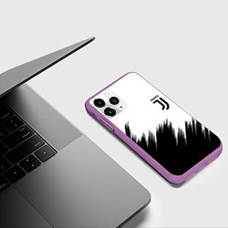Чехол iPhone 11 Pro матовый Ювентус краски спорт, цвет: 3D-фиолетовый — фото 2