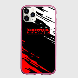 Чехол iPhone 11 Pro матовый Comix zone краски sega, цвет: 3D-малиновый
