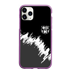 Чехол iPhone 11 Pro матовый Barcelona краски текстура фк, цвет: 3D-фиолетовый