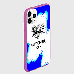 Чехол iPhone 11 Pro матовый Ведьмак 2077 краски, цвет: 3D-фиолетовый — фото 2