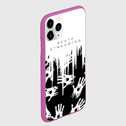 Чехол iPhone 11 Pro матовый Death Stranding знаки, цвет: 3D-фиолетовый — фото 2