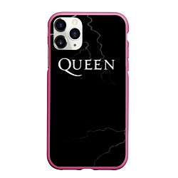 Чехол iPhone 11 Pro матовый Queen квин король, цвет: 3D-малиновый
