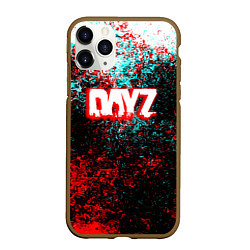 Чехол iPhone 11 Pro матовый Dayz глитч брызги красок, цвет: 3D-коричневый