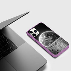 Чехол iPhone 11 Pro матовый Вид Земли со спутника, цвет: 3D-фиолетовый — фото 2