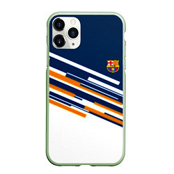Чехол iPhone 11 Pro матовый Реал мадрид текстура футбол спорт, цвет: 3D-салатовый