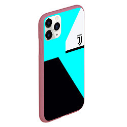 Чехол iPhone 11 Pro матовый Juventus sport geometry fc, цвет: 3D-малиновый — фото 2