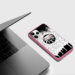 Чехол iPhone 11 Pro матовый Ведьмак лого средневековье, цвет: 3D-малиновый — фото 2