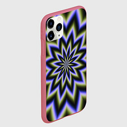 Чехол iPhone 11 Pro матовый Оптическая иллюзия в виде звезды, цвет: 3D-малиновый — фото 2