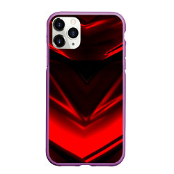 Чехол iPhone 11 Pro матовый Geometry stripes line, цвет: 3D-фиолетовый