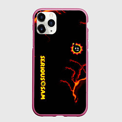 Чехол iPhone 11 Pro матовый Serious Sam game storm, цвет: 3D-малиновый