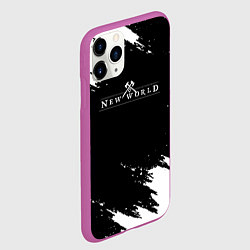 Чехол iPhone 11 Pro матовый New world штрихи красок, цвет: 3D-фиолетовый — фото 2