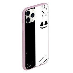 Чехол iPhone 11 Pro матовый Marshmello краски музыка, цвет: 3D-розовый — фото 2