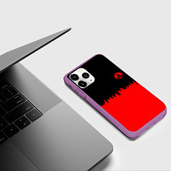 Чехол iPhone 11 Pro матовый Half life logo pattern steel, цвет: 3D-фиолетовый — фото 2
