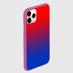 Чехол iPhone 11 Pro матовый Красный и синий градиент, цвет: 3D-фиолетовый — фото 2