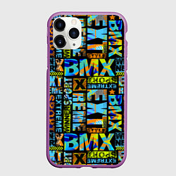 Чехол iPhone 11 Pro матовый Extreme sport BMX, цвет: 3D-фиолетовый