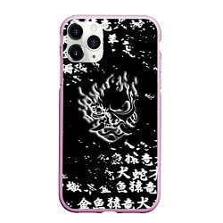 Чехол iPhone 11 Pro матовый Samurai pattern japan 2077, цвет: 3D-розовый