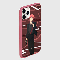 Чехол iPhone 11 Pro матовый Карма Акабанэ из Класса убийц, цвет: 3D-малиновый — фото 2